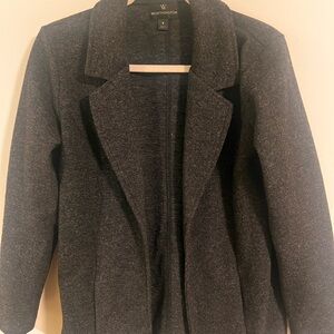 Worthington Women's Open Face Charcoal Blazer with Pockets, size small